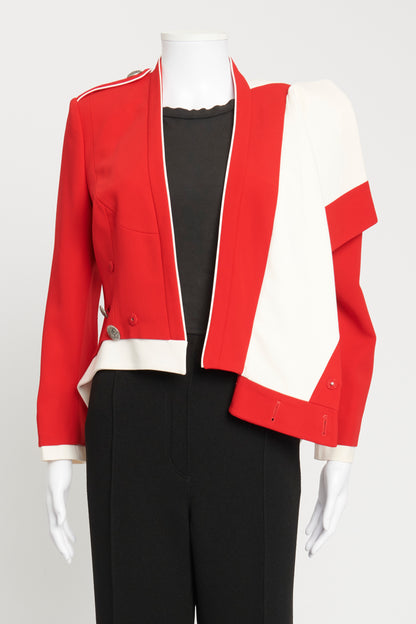 Red and Ivory Cropped Jacket