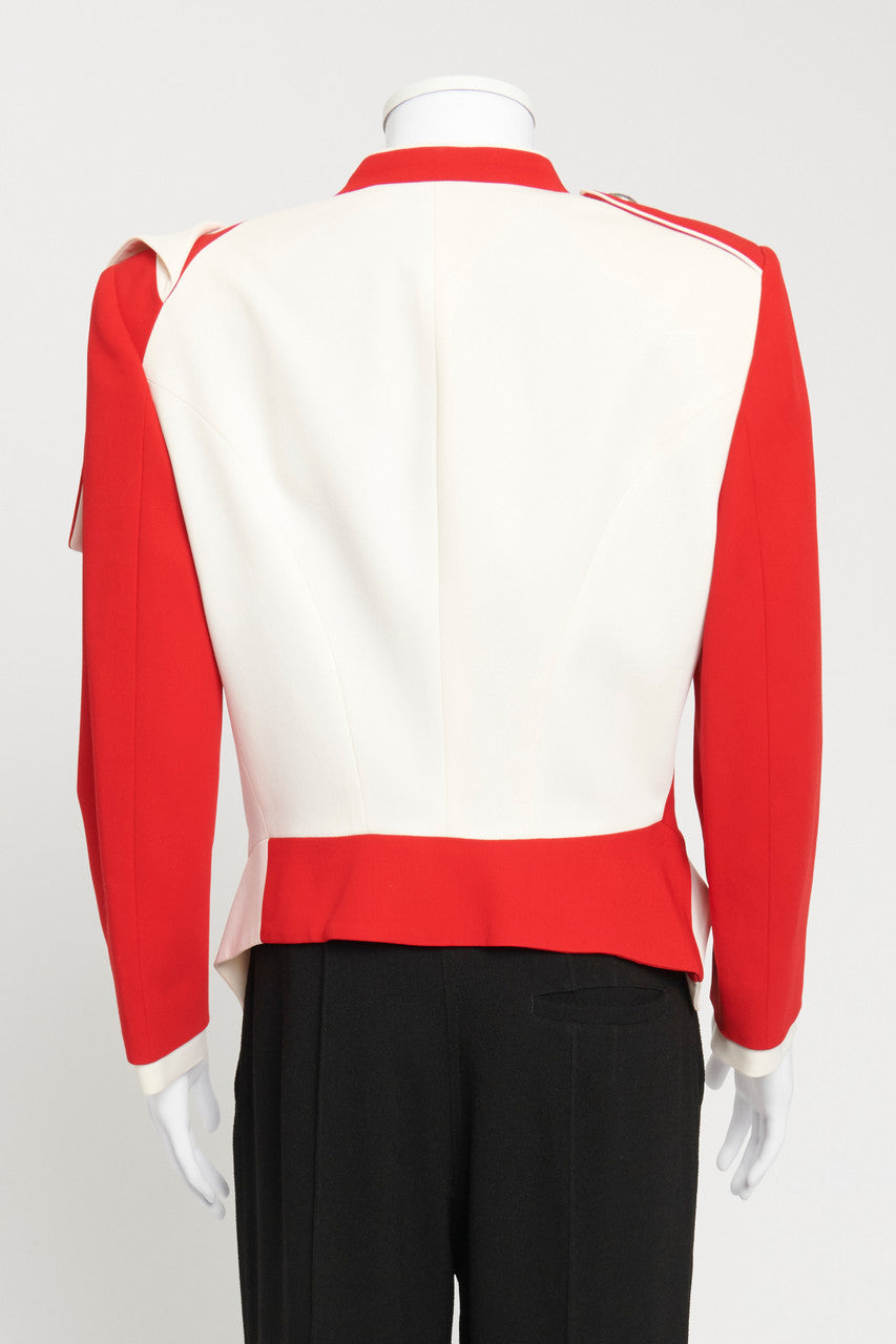 Red and Ivory Cropped Jacket