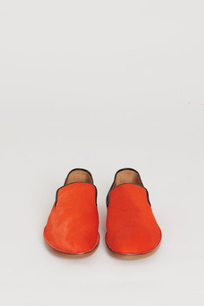 Orange Fur Preowned Loafers