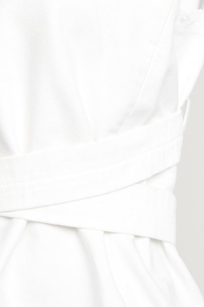White Denim Top with Waist Tie