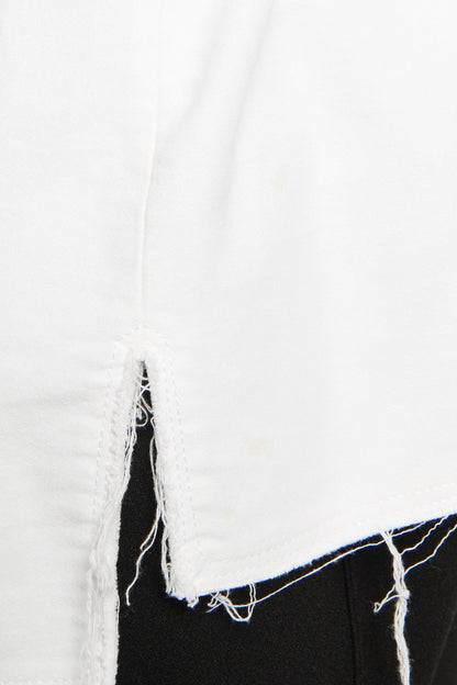 White Denim Top with Waist Tie