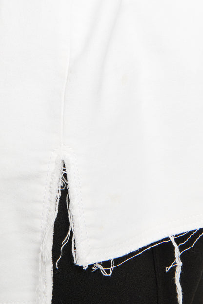 White Denim Top with Waist Tie