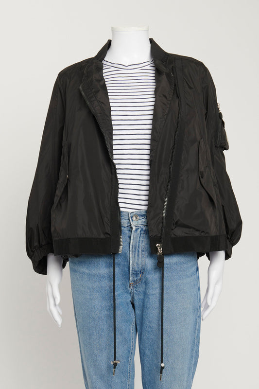 Black Waterproof Cropped Jacket