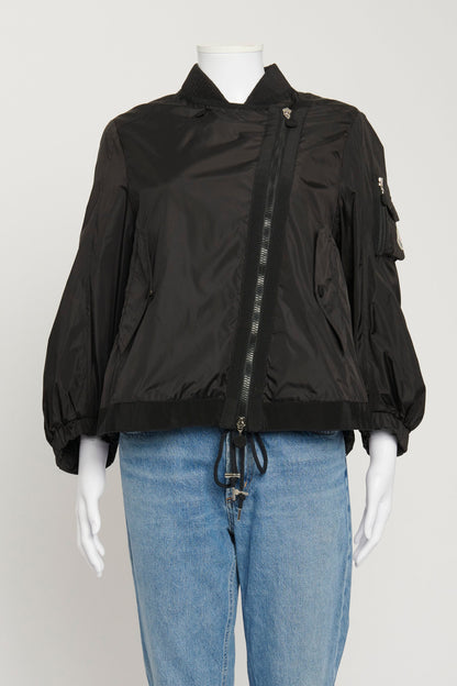 Black Waterproof Cropped Jacket
