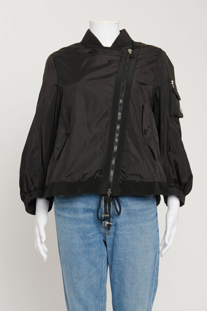 Black Waterproof Cropped Jacket