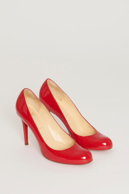 Red Patent Preowned Heeled Pumps