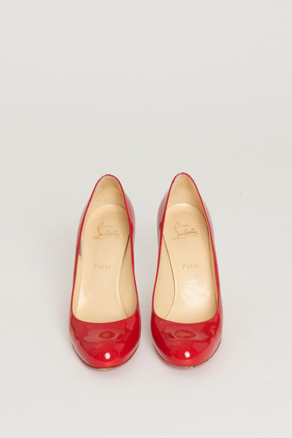 Red Patent Preowned Heeled Pumps