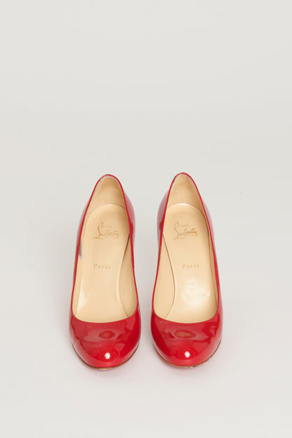 Red Patent Preowned Heeled Pumps