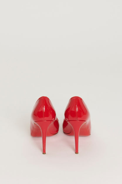 Red Patent Preowned Heeled Pumps