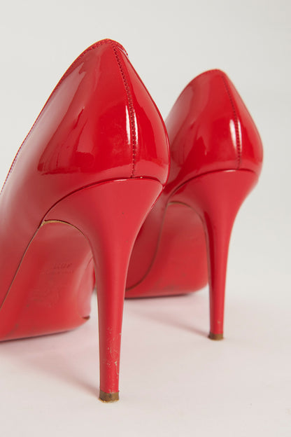 Red Patent Preowned Heeled Pumps