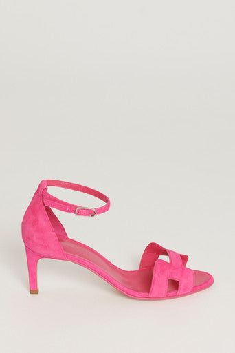 Fuchsia Suede High Heel Preowned Sandals