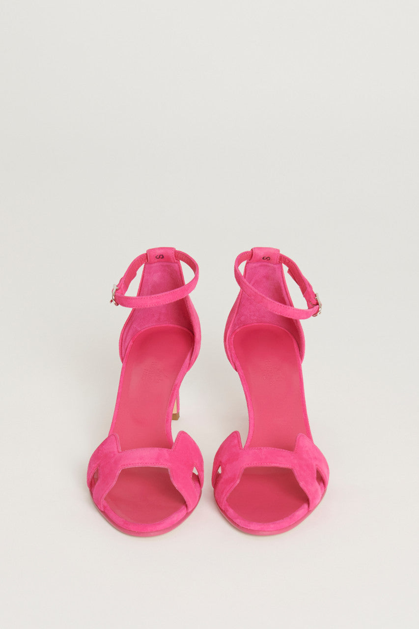 Fuchsia Suede High Heel Preowned Sandals