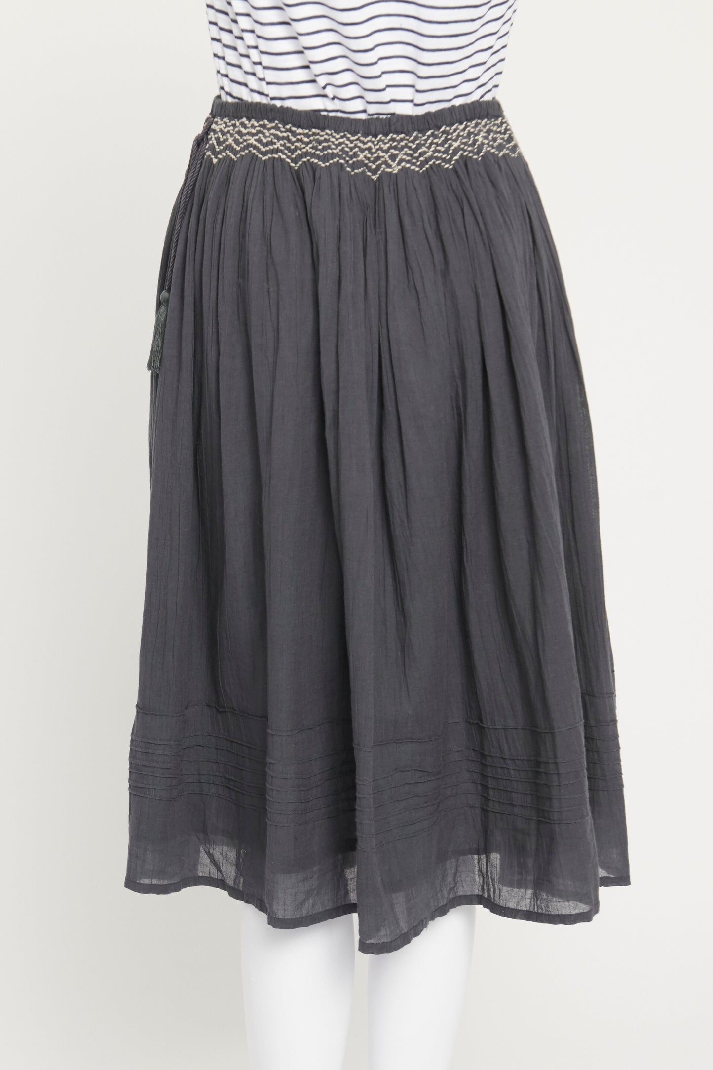 Charcoal 'Suri' Midi Skirt