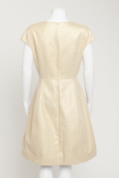 Metallic Structured A-Line Dress