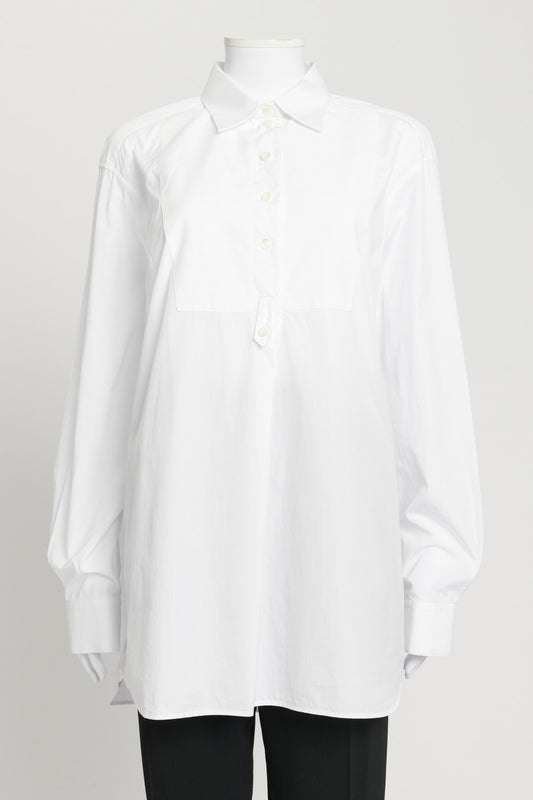 White Tuxedo Style Preowned Shirt