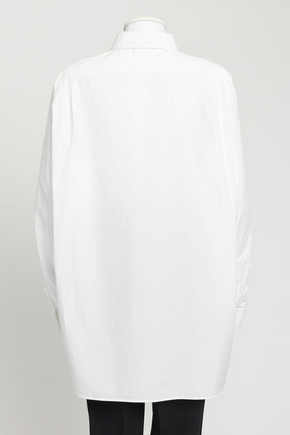 White Tuxedo Style Preowned Shirt