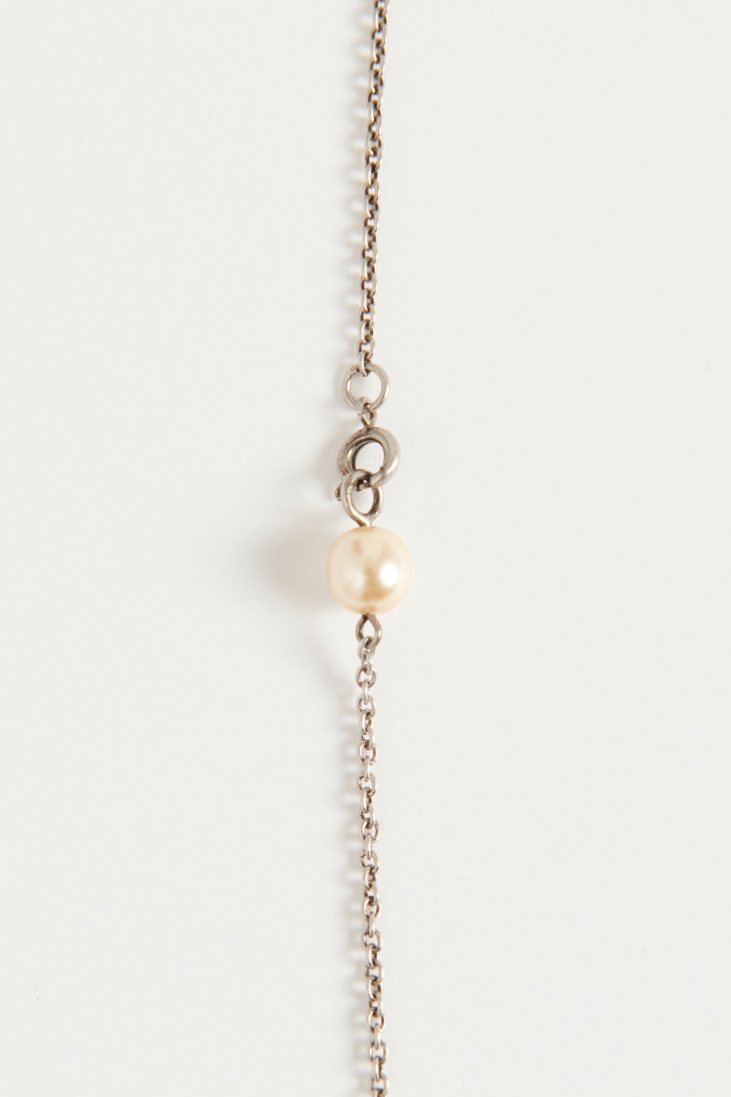 Pearl Preowned Necklace On Delicate Silver Chain