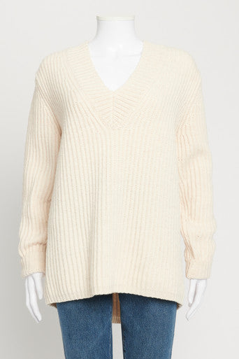Cream Wool Knitted Preowned Jumper