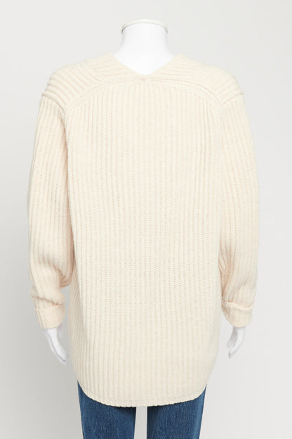 Cream Wool Knitted Preowned Jumper