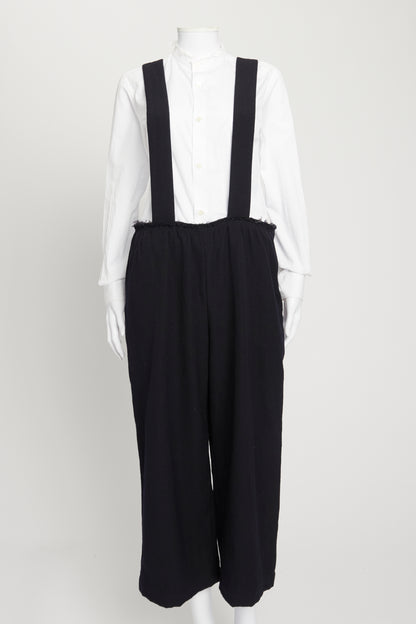 Navy Blue Wool Dungarees