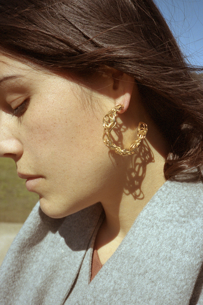 Gold Vermeil Looped Strands Earrings