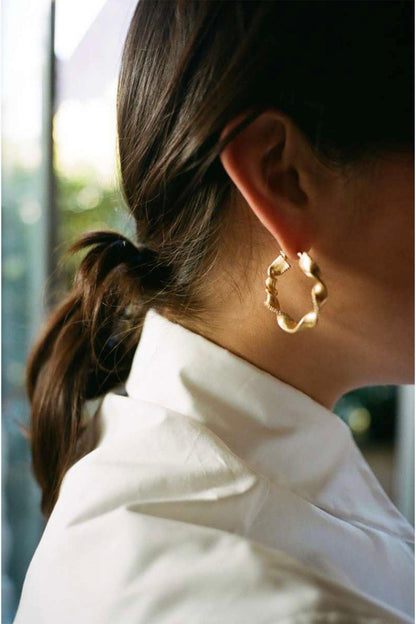 Gold Vermeil and Topaz Flux Earrings