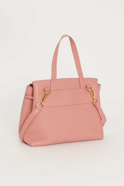 Pink Pebbled Leather Lady Preowned Bag