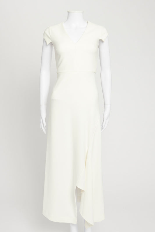 White Crepe Maxi Dress