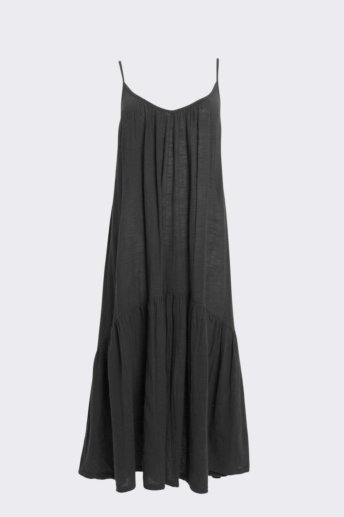 Faded Black Rosetta Open Back Maxi Dress
