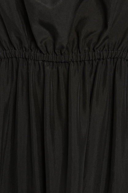 Black Fannie Tiered Maxi Dress