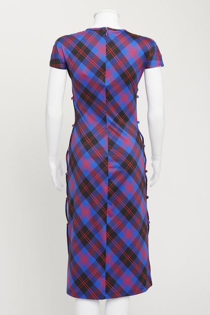 Multicolour Checkered Tchikboum Midi Dress