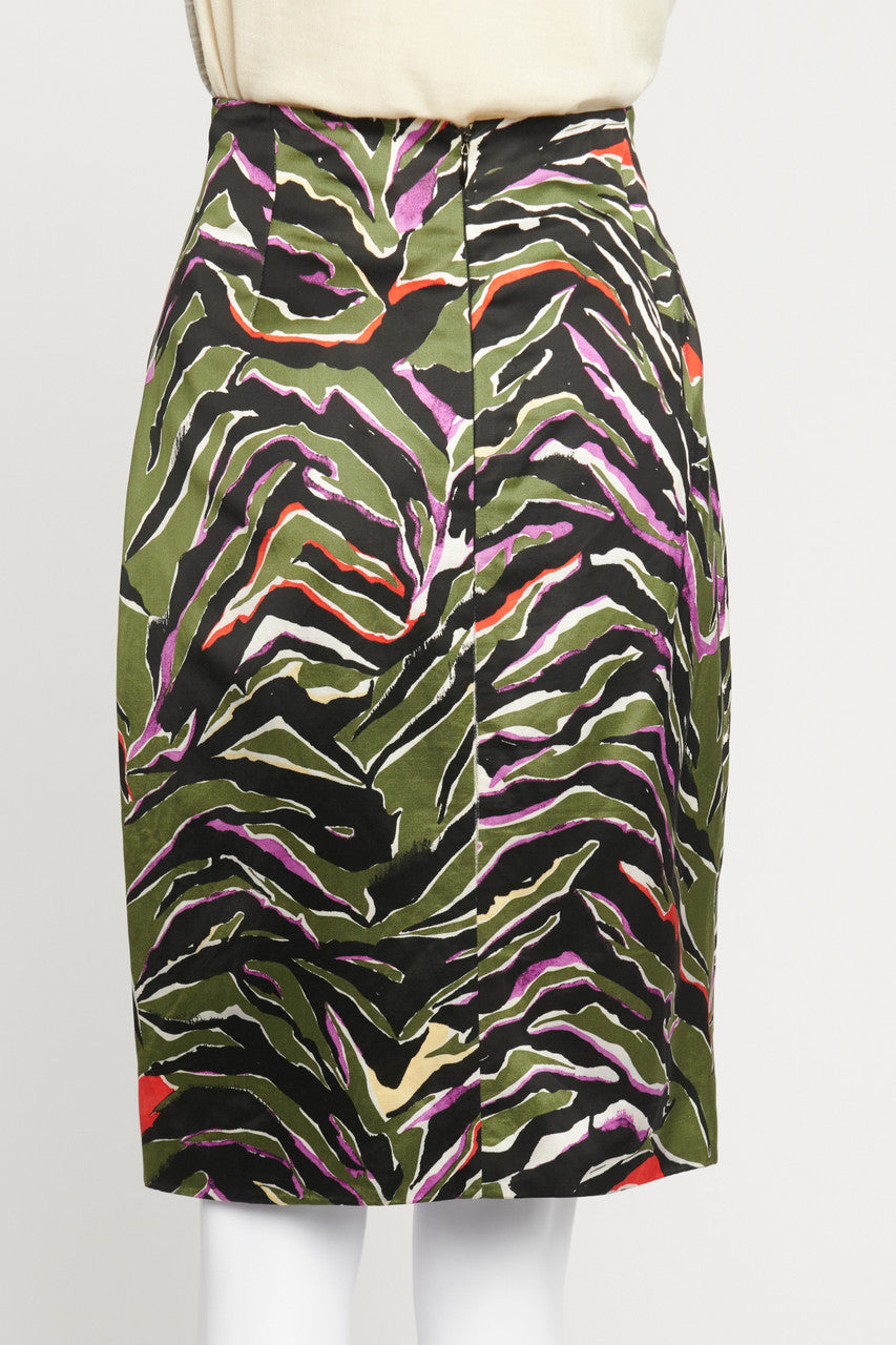 Multicolour Abstract Print Skirt
