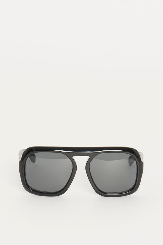 Black Oversized Pilot Sunglasses