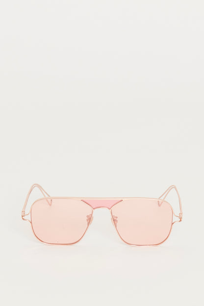 Rejina Pyo x Projekt Produkt Orange and Pink Tinted Aviator Sunglasses