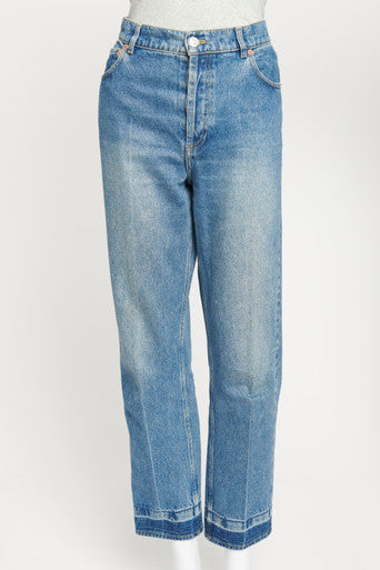 2016 Blue Denim Mid Rise Jeans