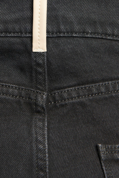 Black High Rise Bootcut Denim Jeans