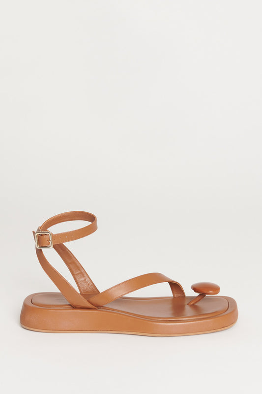 Brown GIA/RHW Rosie 18 Leather Preowned Sandals