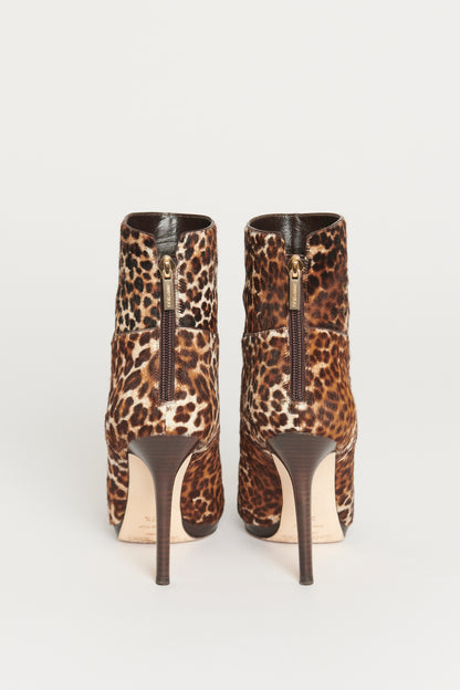 Cheetah Print Pony Style Preowned Stiletto Boots