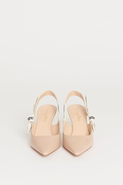 Cream Patent Leather J'adior Slingback Sandal Heels