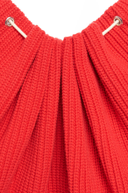 Red Raf Simons Knitted Preowned Jumper and Skirt Set