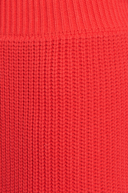 Red Raf Simons Knitted Preowned Jumper and Skirt Set