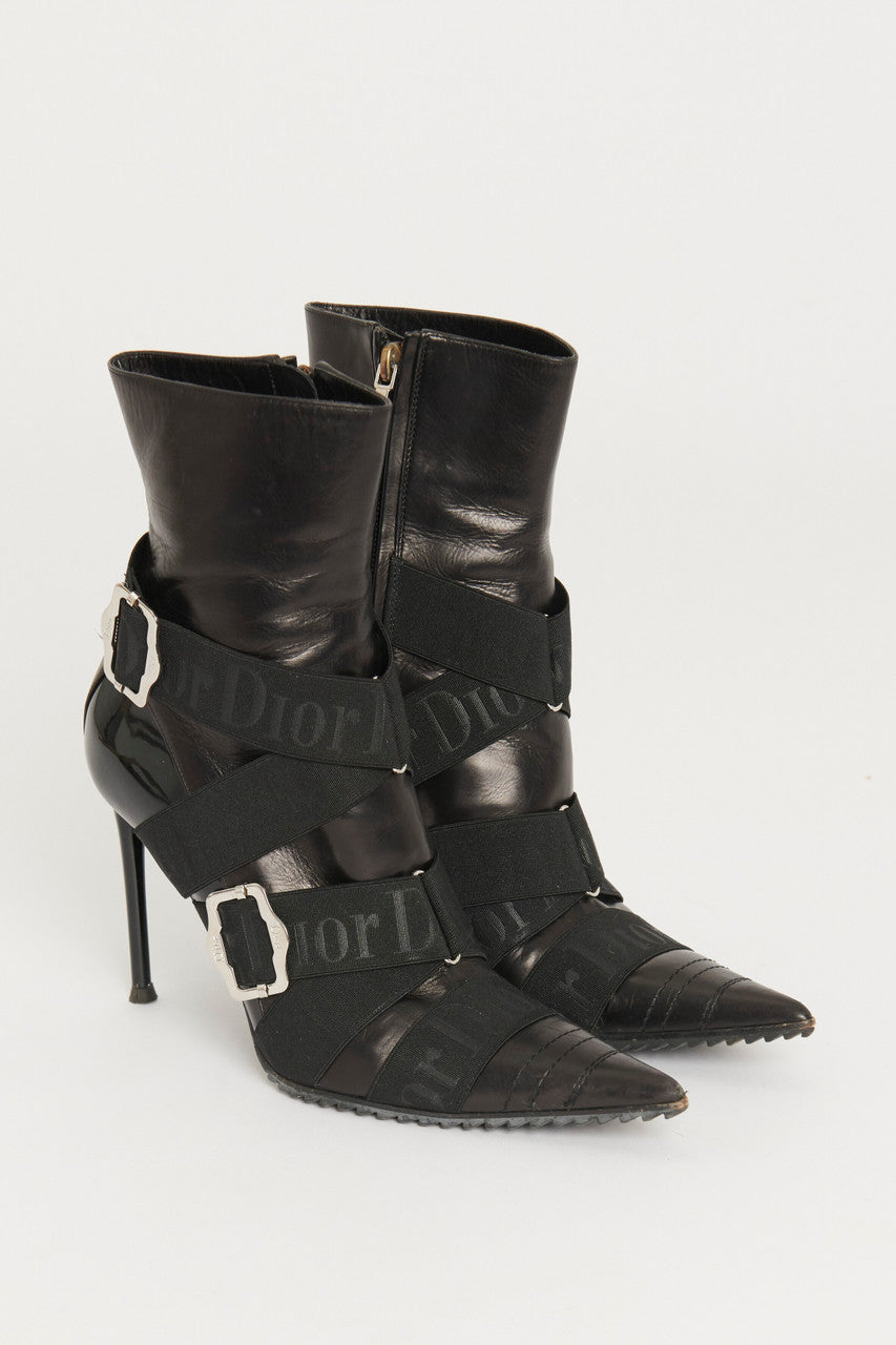 Fall 2003 Fetish Collection Black Leather Preowned Boots