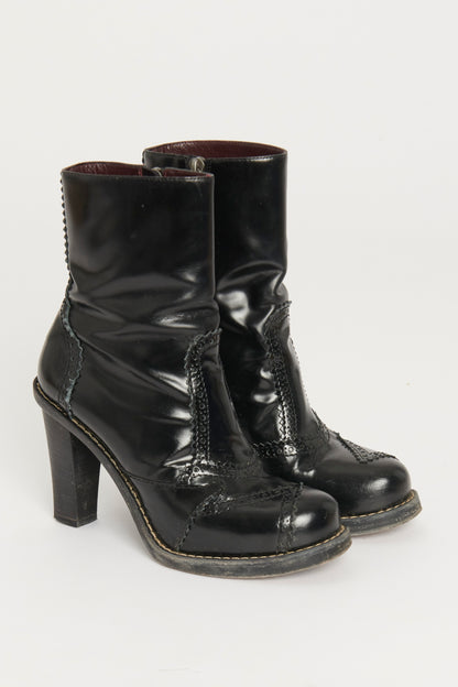 Black Nicolas Ghesquière Leather Preowned Platform Boots