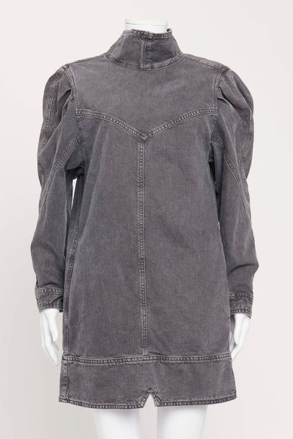 Steel Grey Denim Dress