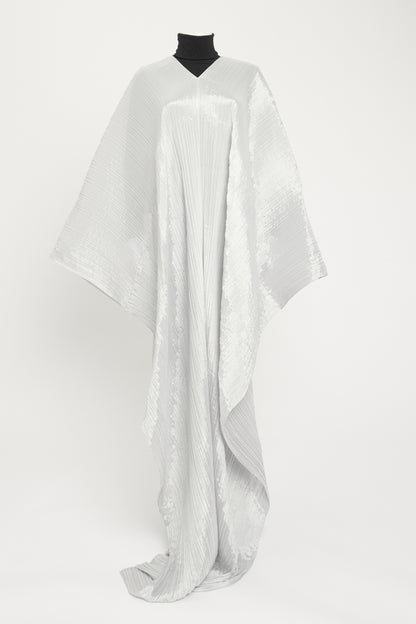 Light Grey Silk Wrap Around Scarf