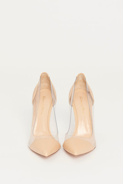 Nude Plexi 100 Leather and PVC Preowned Pumps