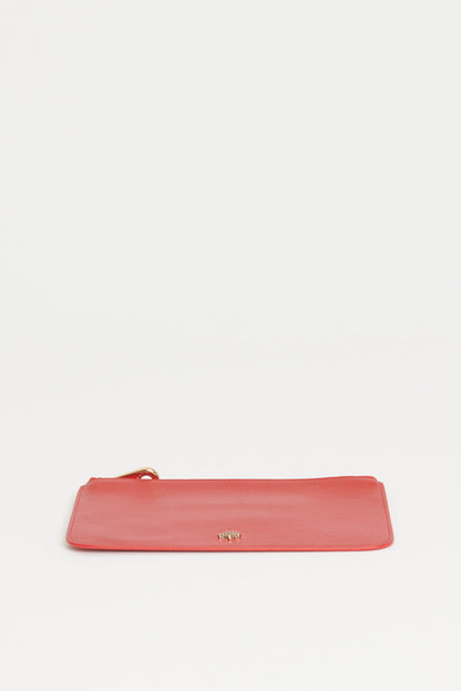 Red Zip Top Preowned Pouch