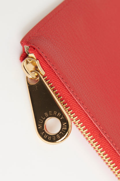 Red Zip Top Preowned Pouch