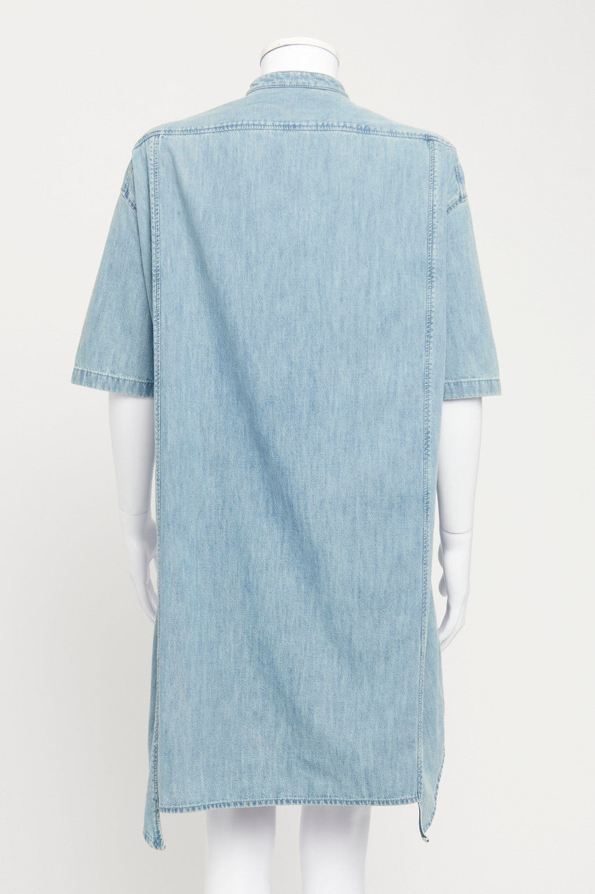 Blue Denim Shirt Mini Dress