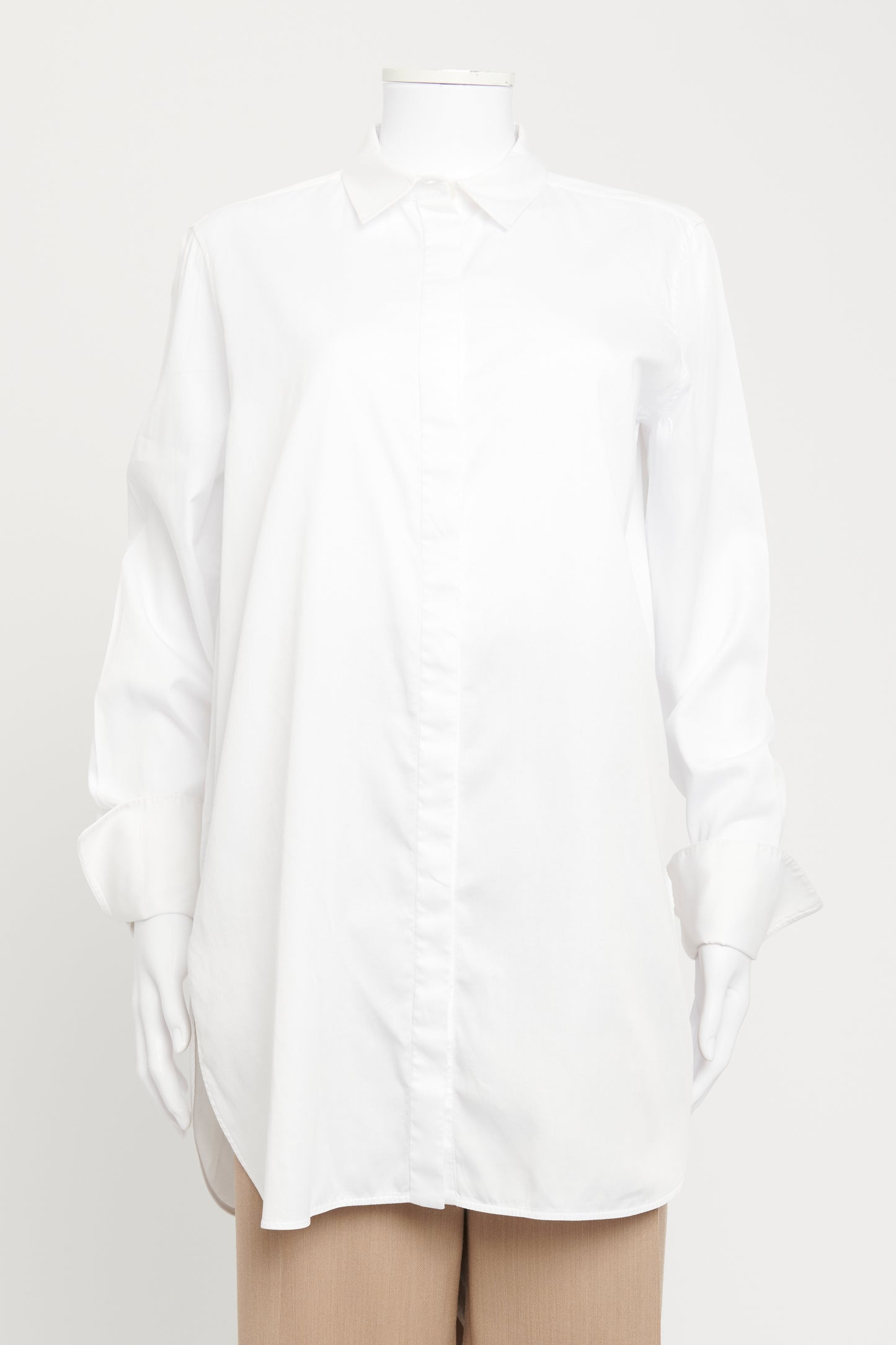 White Cotton Button Down Preloved Shirt